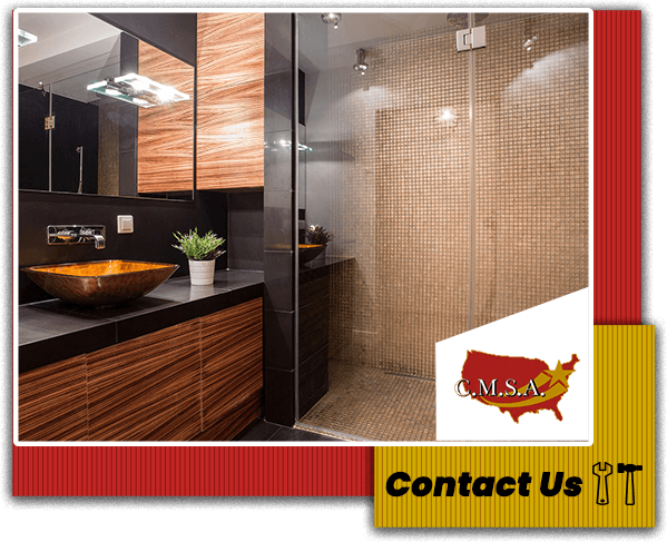 Modern, dark bathroom remodel - Contact Us